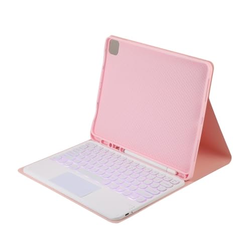 Teclado retroiluminado con funda rosa para iPad 11 y 10 de 10.9 pulgadas universal