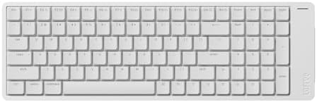 LOFREE Flow2 Low-Profile Mechanical Keyboard, Aluminum Alloy with Void Linear Switches, Rechargeable Wireless Keyboards with 3 Mode Connections for Windows, macOS (Silver with Silence, 100 Keys)