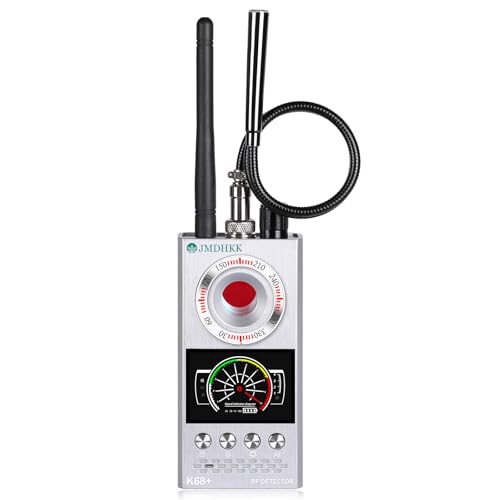 JMDHKK Hidden Camera Detector & Bug Detector – Magnetic Tracker & Wireless Signal Finder for Home, Office, Hotel, Car – Advanced Privacy Protection for Travel & Security（Silver