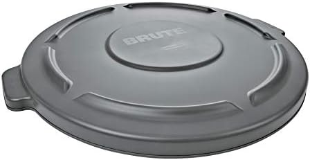 Rubbermaid Commercial Products BRUTE Trash Can Dome Lid Gray 32-Gallon Compatible with the Rubbermaid Heavy Duty 32 Gallon Garbage Bins
