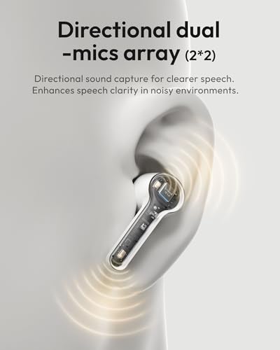 Cearvol Diamond X1 OTC Hearing Aids with Bluetooth Customizable App Hearing Test, Streaming Ability, Directional Sound Collection, for Mild to Moderate Hearing Loss, White