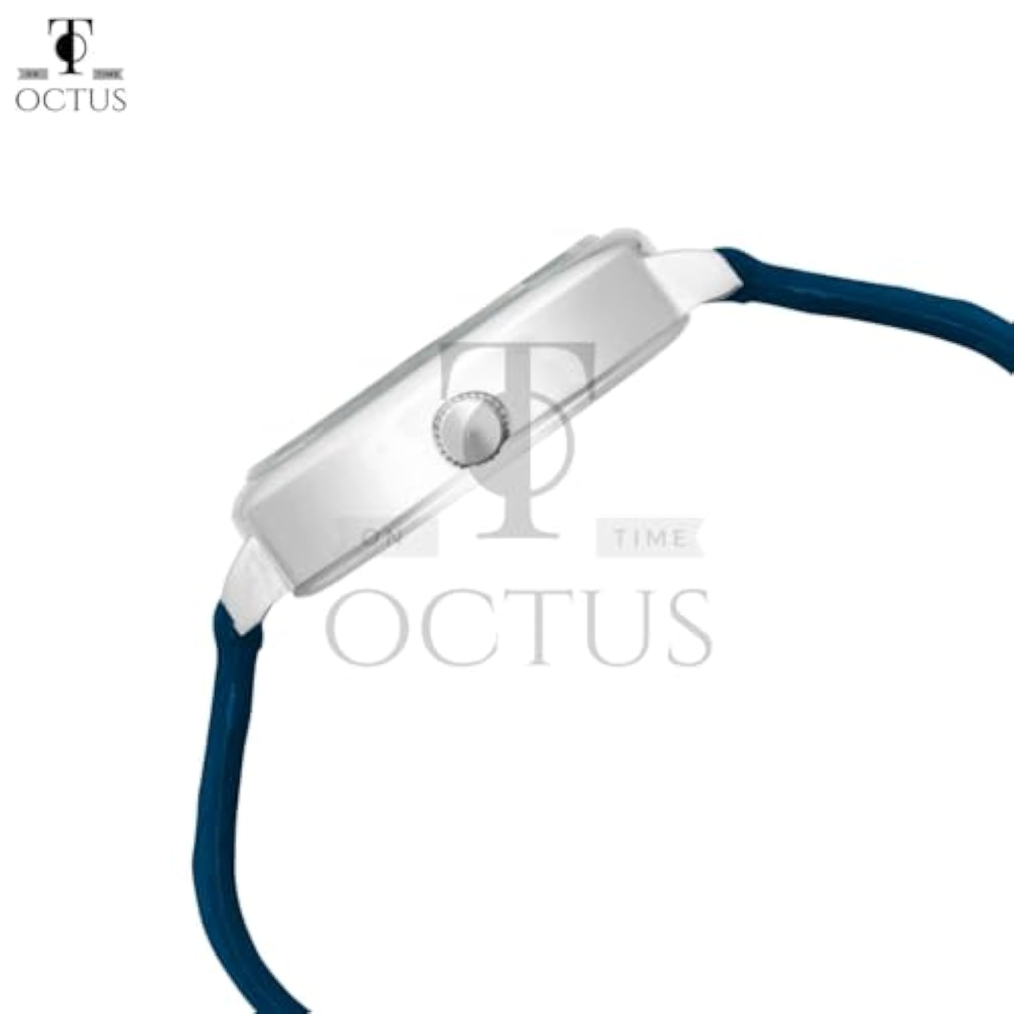 Unisex Analog Watch with Silicone Strap and Square Dial