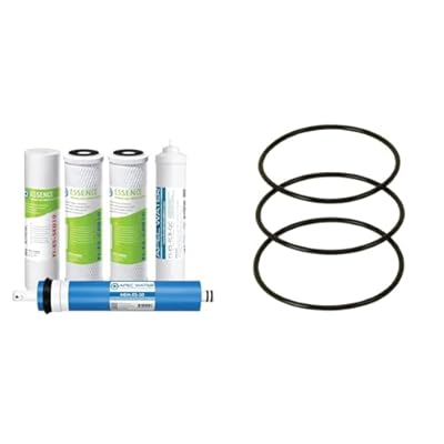 APEC ESSENCE Series 50 GPD Complete Replacement Filter For Undersink System(FILTER-MAX-ES50) & Replacement ORing for ROES-50 3.5" OD Reverse Osmosis Water Filter Housings, O-Ring (3 pcs O-Ring-Set-B)