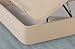 Canapé Abatible Tapizado Microfibra Apertura Frontal Color Beige 135x190 Partido