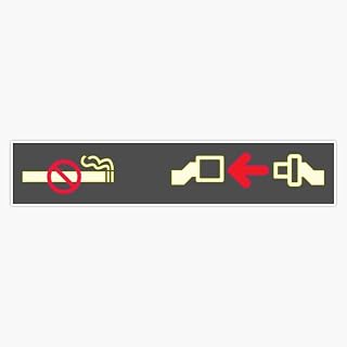 No Smoking Fasten Seatbelt Warning Sign Aviation Safety Airplane Travel 5" Vinyl Magnetic Sticker Decal Magnet