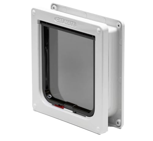 Cat Mate 2-Wege-verriegelbare Katzenklappe für Türrahmen bis 50 mm (234) – Sichere Klappe für kleine bis mittelgroße Katzen, geeignet für PVC, Holz und Wand, Weiß Cat Mate 2-Wege-verriegelbare Katzenklappe für Türrahmen bis 50 mm (234) – Sichere Klappe für kleine bis mittelgroße Katzen, geeignet für PVC, Holz und Wand, Weiß
