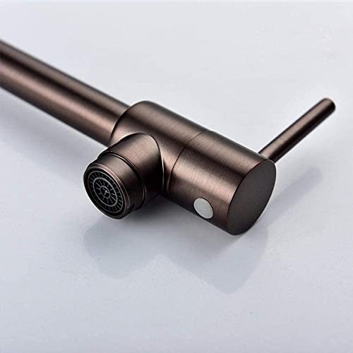 Foldable Kitchen Faucet Wall Mounted, Brass Universal Double Handle Cold Water Tap Telescopic, Mixer Tap Kitchen Faucets Sink Faucets-Golden (Color : Golden) #TOP5