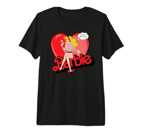 Barbie Valentines T-Shirt Bonjour Mon Amour en coton pour femme