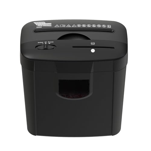 Image of Kores Easy Cut 822N Paper Shredder | 6-Sheet Cross Cut (P4) | Shreds Paper, Credit Cards, CDs & Paper Clips | Auto Start /Stop | 14L Bin | Home & Office