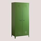 Material: Metal SKLUM Armario Taquilla de 2 Puertas en Metal Pohpli Metal Verde Cactus