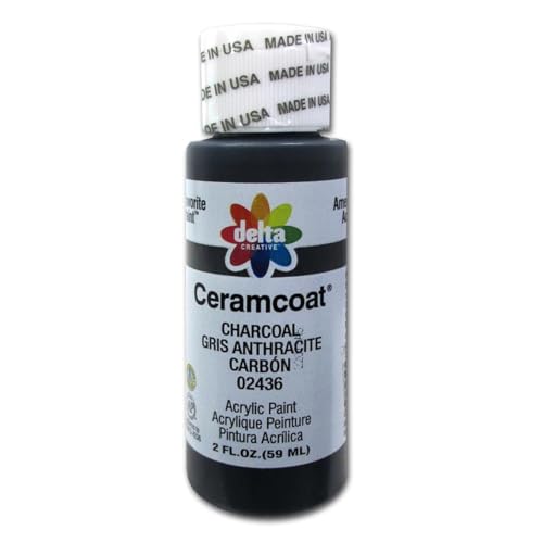 Delta Creative Ceramcoat Acrylic Paint 2 Oz: Charcoal