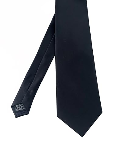 Image of WeiShang Lot 4 PCS Men's Ties Solid Color Neckties Formal Black Ties For Men