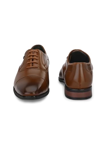 Image of San Frissco Mens Formal Shoes Lace Up Leatherette Oxfords /Soft Cushioned Footbed with TPR Sole /Comfortable, Stylish, Trending, Party, Outdoor Shoes for Office & College
