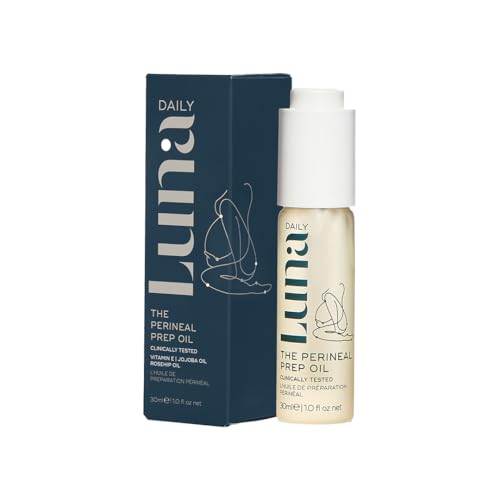 Perineal Prep Massage Oil – 100% Natural, Vitamin E & Jojoba – Fragrance-Free, Moisturizing & Calming Prenatal Skin Care – Essential for Pregnancy & New Moms – Supports Elasticity & Reduces Tear Risk