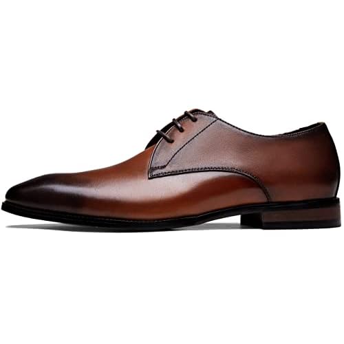 Jousen Men's Dress Shoes Leather Wingtip Formal Business Oxford Shoes Brogue Retro Derby Dress Shoes for Men