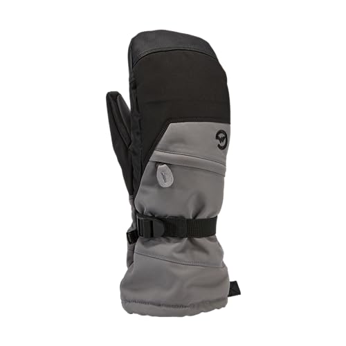 Gordini Unisex Kids' Stomp Mitten, Gunmetal/Black, X-Large