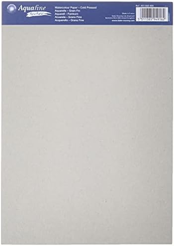 Daler-Rowney The Langton Cold-Pressed 300gsm A5 Watercolour Paper Pad & Daler-Rowney Aquafine Textured Watercolour & Gouache Cold-Pressed 300gsm A4 Paper Pad, Glued 1 Side, Natural White