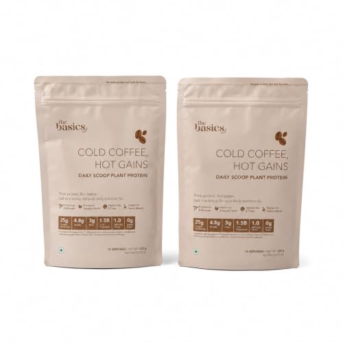 Image of Daily Scoop Plant Protein for Women, 25 g Vegan Protein with Vitamins & Herbs, Coffee Flavor, 500 g (Pack of 2)