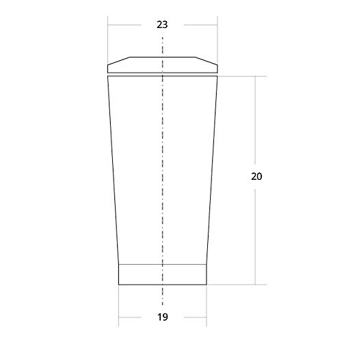 DIWARO® Rolladenstopper | 20 mm | Farbe dunkelbraun, grau, hellbraun, hellgrau, schwarz, weiß | mit Verschlusskappe und Schraube | Material Kunststoff | für Endleiste, Endschiene | (weiß)