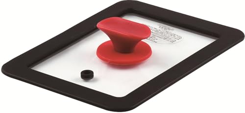 谷口金属 シリコンでずれ落ちにくい 玉子焼き 卵焼き フライパン 蓋 フライパンカバー 13×18cm 対応 強化ガラス 中身が見える ガラス蓋 油汚れが付きにくい レッドのサムネイル