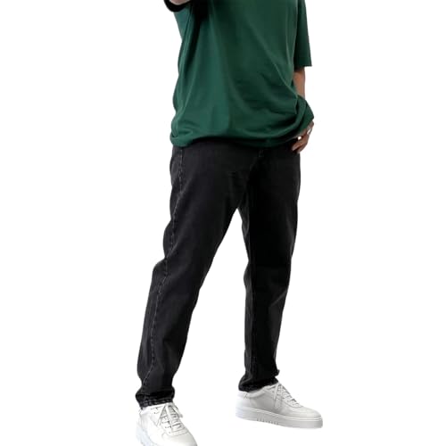Baggy Jeans for Men Straight Leg Big and Tall Y2K Jeans Loose Fit Streetwear Comfort Classic Denim Pants with Pockets