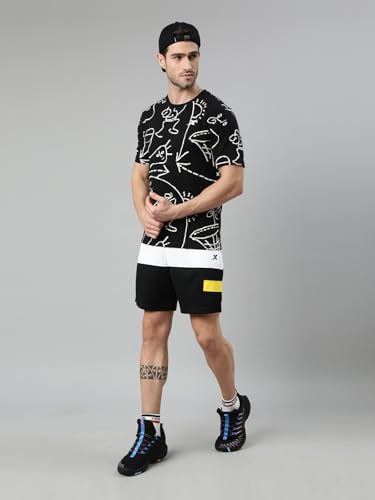 Image of XTEP Playing Big Basketball Series, Sorona Material, Moisture Absorbing & Sweat Dissipating Technology, Superior Elasticity, Colorblocked Design, Basketball T-Shirt for Men - Caramel Brown