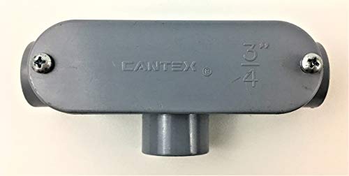 Cantex 5133564 Conduit Outlet Body, Pvc, T #TOP5
