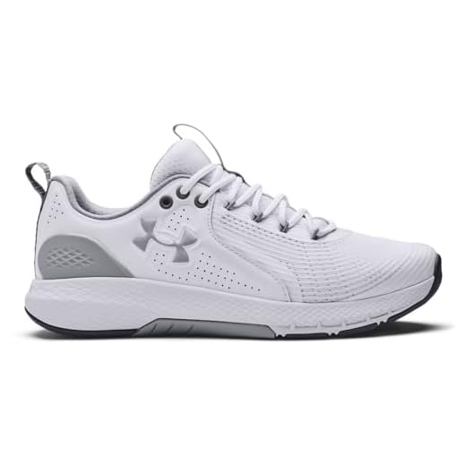 Under Armour Herr Charged Commit Tr 3 Crosstrainer, Vit vit mod grå, 43 EU