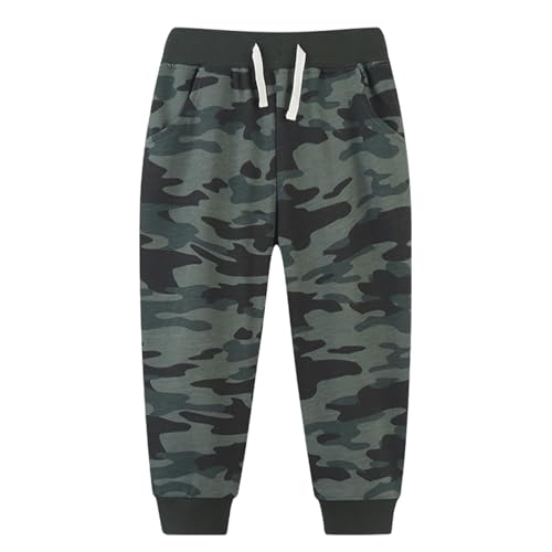 Boys Girls Pull-On Ca𝐦o Sweatpants Spring Fall Jogger Athletic Pants Elastic Waist Active Pants with Pockets