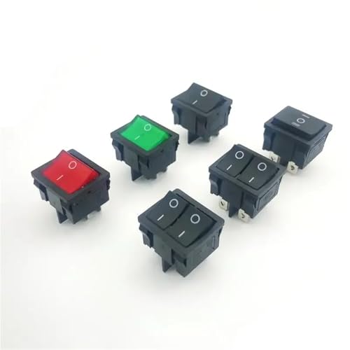 Interruptor basculante KCD5 de 6 pines y 2 posiciones para control de corriente AC 5