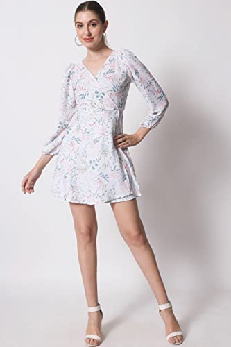 Image of SHOPPING QUEEN Women's Crepe Fit & Flare Dress