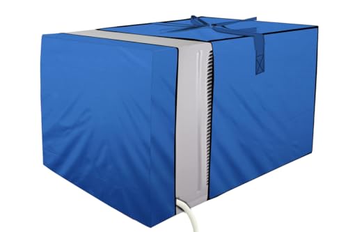 Image of Stylista window ac cover suitable for O-General 1.5 Ton AXGB18CHAA-B, Royal Blue Color Elastic fit Cover for front and rear Of Window Ac
