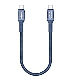 USB 4 for Thunderbolt 4 Cable 0.3m/1FT, 40 Gbps Data transfer with 240W and 4K@144Hz 5K@ 60Hz or 8K@30Hz,Compatible with Thunderbolt 4/3 Cable and USB C,fit for Laptop,Docking,Monitor and more