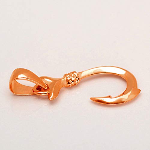 [レイラニ] ハワイアンジュエリー 釣り針 フィッシュフック ペンダント ネックレス シルバー 925（ピンクゴールドコーティング） チェーン付 3枚目