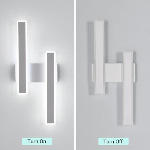 DELIPOP Aplique Pared Interior LED, 32W 3600LM Blanco Lámpara de Pared Moderna, Blanco Frío 6500K Luz de LED Interior para Dormitorio, Sala de Estar, Cocina, Pasillo - imagen 4