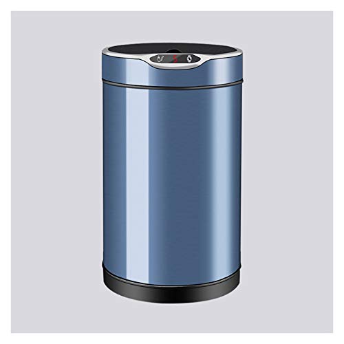 Caneca de basura automática azul 8L acero inoxidable