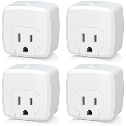 HBN 15A Smart Plug, Mini WiFi Outlet Works with Smart Life, 2.4Ghz, 4 Pack