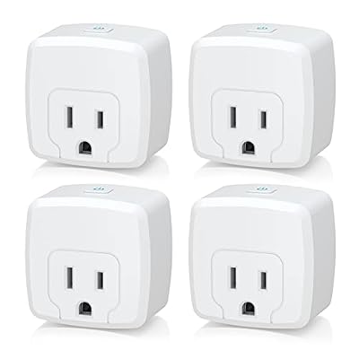 HBN 15A Smart Plug, Mini WiFi Outlet Works with Smart Life, 2.4Ghz, 4 Pack