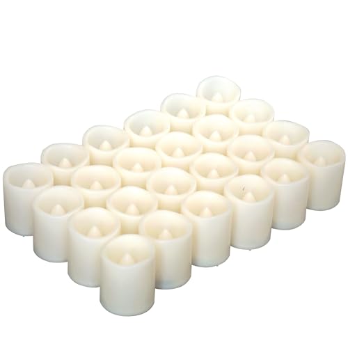 Image of Battery Operated Flameless LED Color Changing Votive Candles Lights 24 PCS