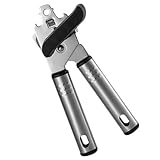 Homoyoyo Abrelatas y Abrebotellas de Acero Inoxidable Antideslizante Multifuncional Gadget de Cocina Manual con Elevador de Tapas Ahorro de Esfuerzo para Latas Tarros y Botellas Portátil
