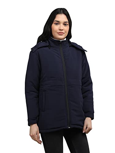 Image of CHKOKKO Women's Winter Quilted Jacket Navy Blue XL