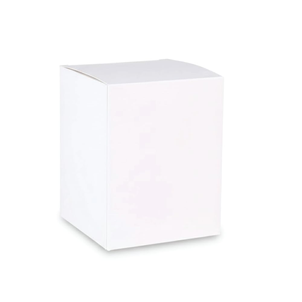 Red Dot Gift® White Paper Gift Boxes with Lids - 50 Pack (13x9x9 cm) Small Cardboard Treat Boxes for Jewelry, Party Favors, Candies, and DIY Crafting