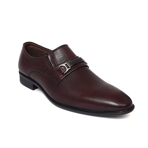 Zoom Shoes Mens Genuine Leather Formal Shoes for Office/Casual Wear A-1546 Brown (B0BFKY3NHQ) Amazon Price History, Amazon Price Tracker