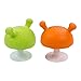 EXCEART Lot de 2 jouets de dentition en silicone en forme de champignon pour bébé - Pour empêcher la mastication des doigts (orange, vert)