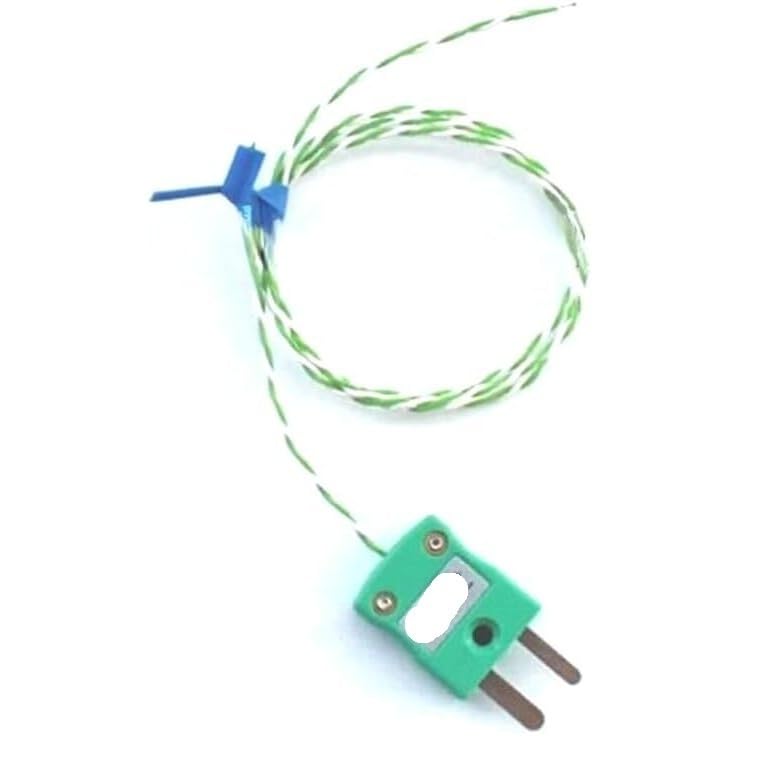 1 unidad de termopar tipo K con cable de medición de temperatura PA0210B de 1,5 m con conector. Sensor de temperatura preciso for uso industrial/de laboratorio.