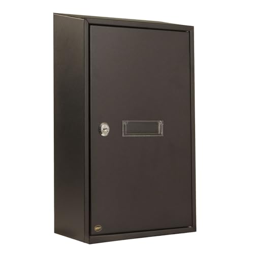 DETTAGLI: Misure - 40 x 25 x 10 cm. Misure della bocca posteriore: 5 x 20 cm. Materiale: Acciaio. Colore: Nero. Facile da installare, resistente e durevole. Dispone di fori già perforati nella parte interna per fissarlo facilmente.