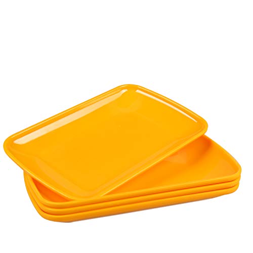 Melamine Rectangular Plates. LUCKYGO 9.6” Rectangular Dessert/Salad
