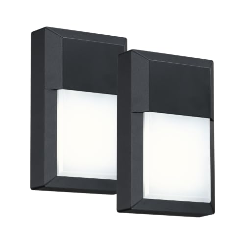 LIT-PaTH Outdoor Porch Light, LED Wall Sconce, Rustproof Aluminum