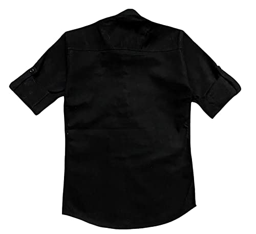 Image of PEPILIO Kids Stylish Solid Style Cotton Mandrain Collar Regular Fit Kurta|| Formal Boys Shirt || Casual Wear Buttoned Kurta for Boys