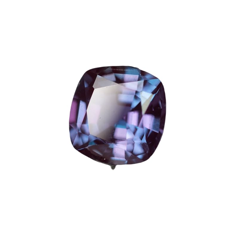Alexandrite naturelle 5x5mm en coussin, gemme rare d'exception pour création de haute joaillerie